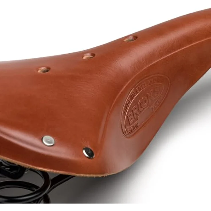 Brooks England Flyer, Velosattel mit klassischer Ledersattelform, schwarz, vorerweichter Satteldecke – Bild 4