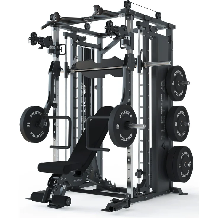 ATLETICA Kraftstation ATLETICA Fortress Multipresse Set, TARGET mit Prime Jammer Arms und B6 Hantelbank – Bild 1