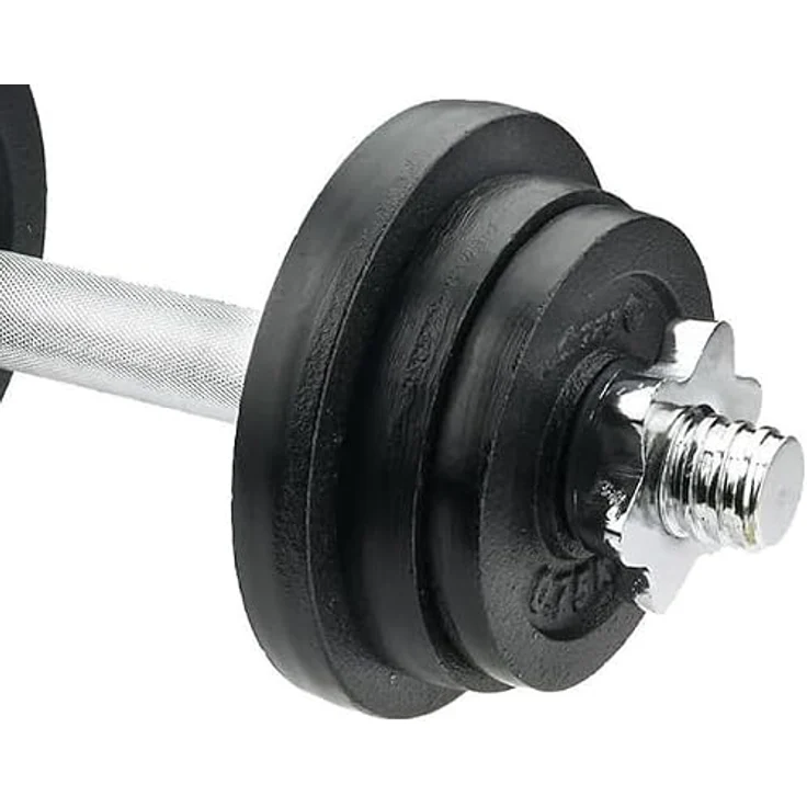 V3TEC Kurzhantelset 11 kg, Komplettset mit 2,5 kg Stange und Gewichten in schwarz-grau – Bild 3