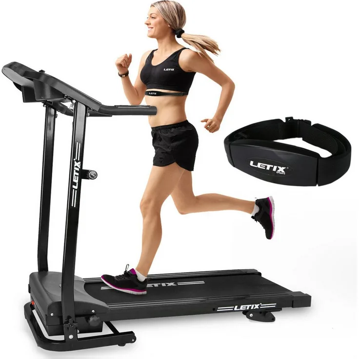 Letix Sports SpeedrunnerPro Laufband, 500 Watt Motor, geräuscharm, Bluetooth & APP-Funktion, schwarz - Preisvergleich