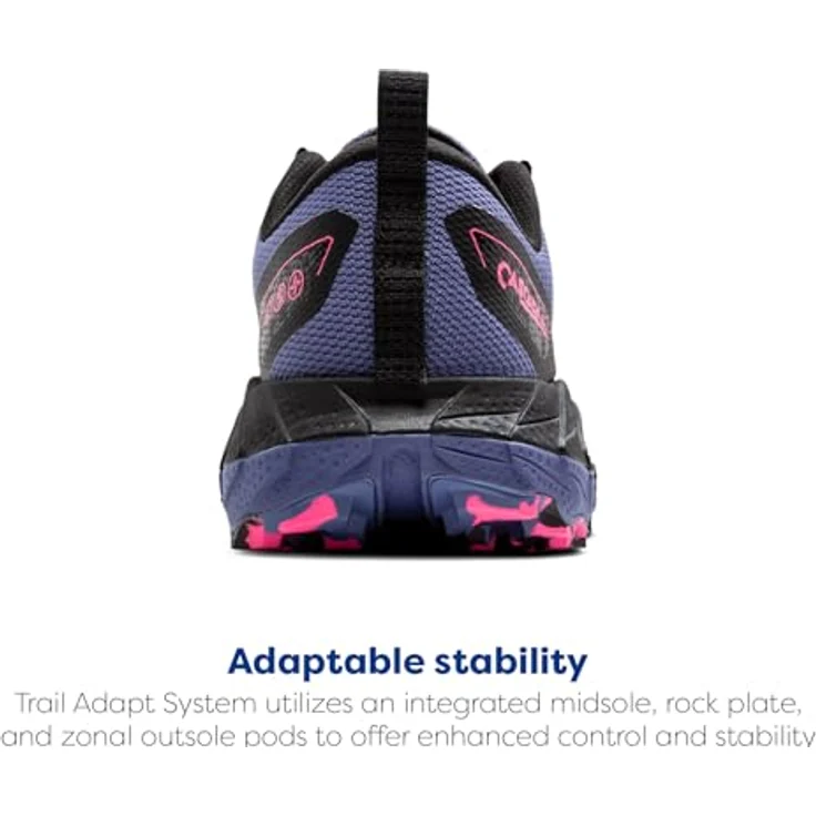 Brooks CASCADIA 18 GTX Lady, wasserfester Trailrunning-Schuh mit softe Dämpfung und Traktion, Grey Blue/Black/Pink, Größe US 8.5 - EU 40 - CM 25.5 - UK 6.5 – Bild 3