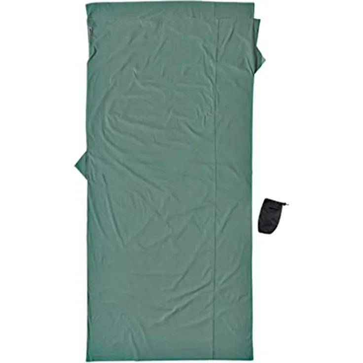 Cocoon Schlafsack, rechteckig, 240 cm, aus 100 % Baumwolle, inkl. Kissenfach und Packbeutel, für warmes Klima, waschbar bei 40°C