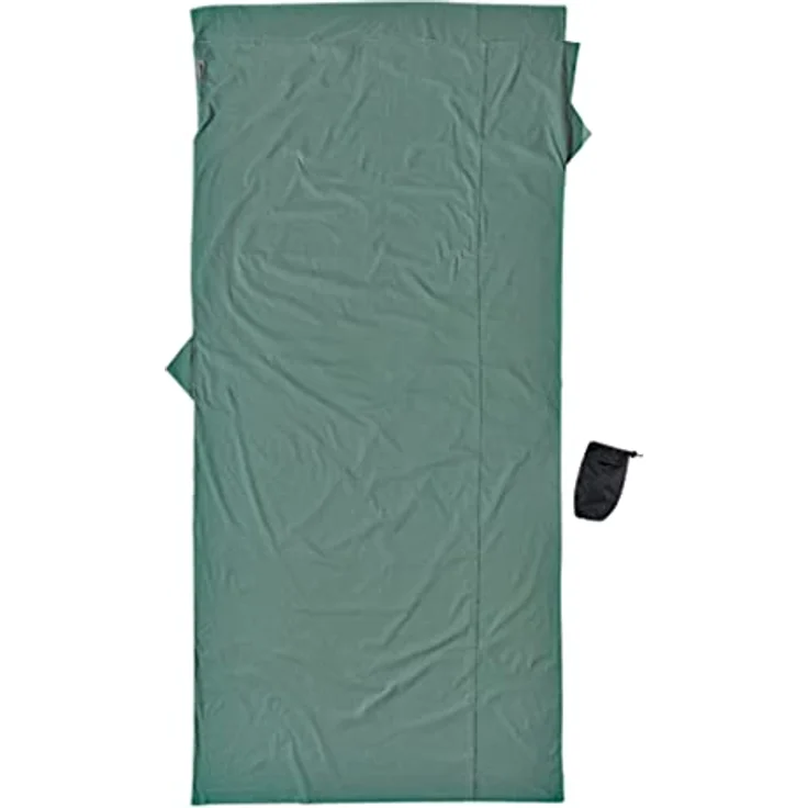 Cocoon Schlafsack, rechteckig, 240 cm, aus 100 % Baumwolle, inkl. Kissenfach und Packbeutel, für warmes Klima, waschbar bei 40°C – Bild 1