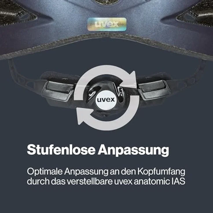 Uvex Sports i-vo cc, Velohelm für 56 - 60 cm, Deep Space matt, mit integrierter Sonnenblende und 24 Belüftungsöffnungen – Bild 5