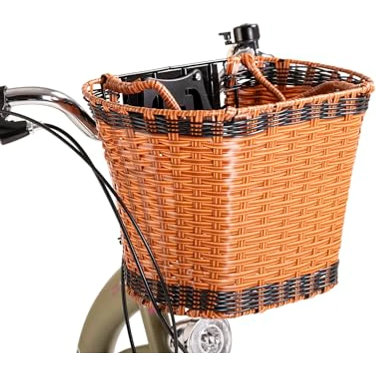 DaCapo DaCapo Damenrad 28'' Casino 6 Gänge RH 48 cm mit Korb, Olivgrün/Cremefarben, SHIMANO 6-Gang-Schaltung, Retro-Look – Bild 9