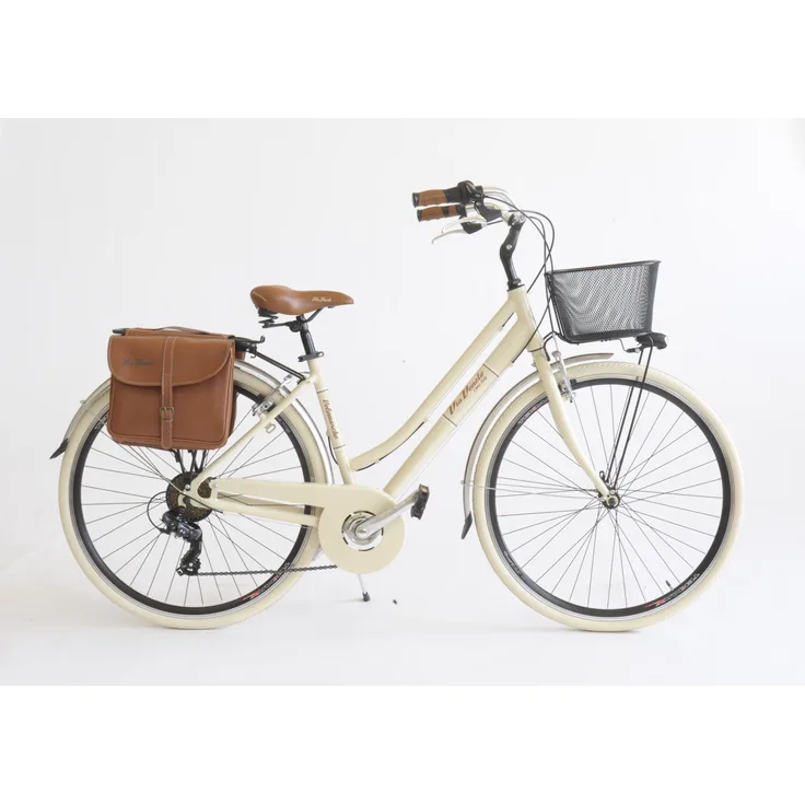 Via Veneto Cityfahrrad 28 Zoll 605 Aluminium Lady beige, 6-Gang Kettenschaltung, V-Bremsen, Trekkinglenker