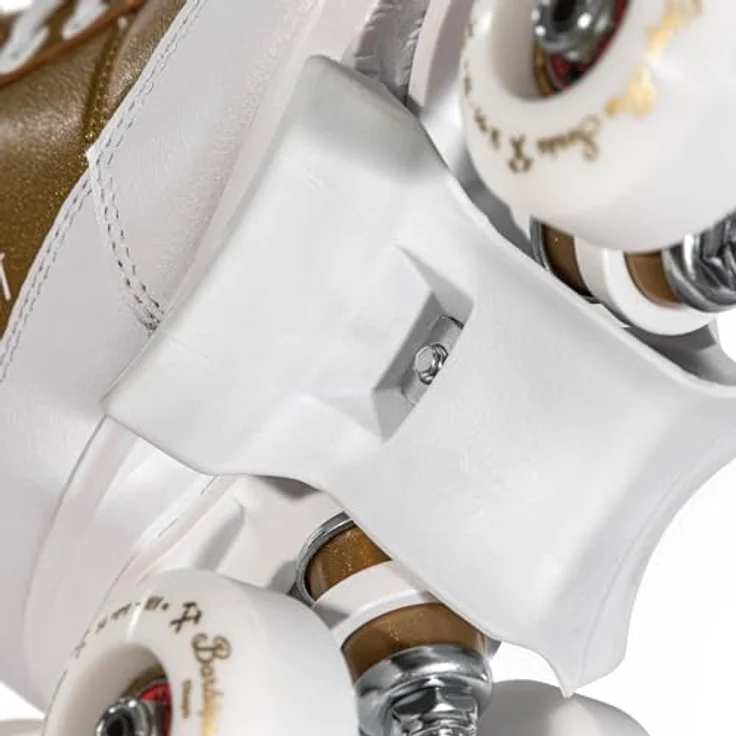 Chaya Kismet Barbiepatin, Damen Rollschuhe, Mid-Cut, Weiss und Gold, für Anfänger und Fortgeschrittene – Bild 8