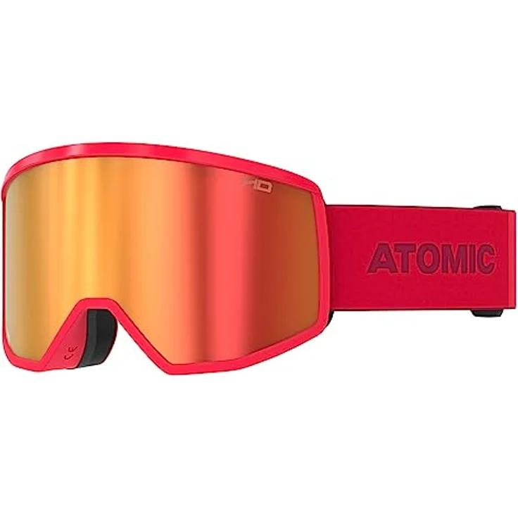 ATOMIC FOUR HD Skibrille, hochwertige, verspiegelte Snowboardbrille mit kontrastreichen Farben, Live Fit Rahmen und großem Sichtfeld, Weiß – Bild 1