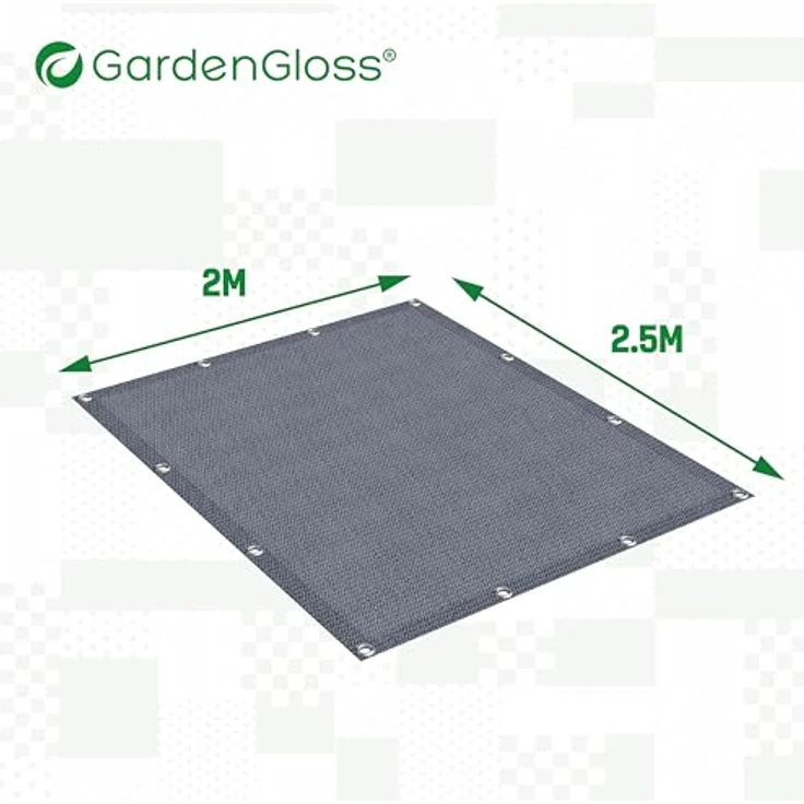 GardenGloss Vorzeltteppich 250x200, wetterfester Camping Teppich aus Polypropylen, inkl. 12 Befestigungsnägel und Tragetasche, schimmelresistent und leicht zu reinigen – Bild 3