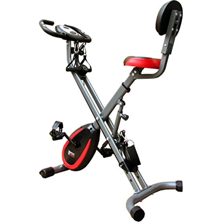 MOTIVE FITNESS by U.N.O. Heimtrainer Multi-Function X-BIKE mit Seilzug für Arme und Beine, inkl. Unterlegmatte, Schwarz – Bild 2