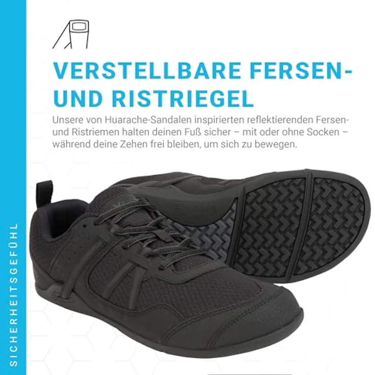 Xero Shoes Prio PRMBLKM, Laufschuhe mit rutschfester Sohle und herausnehmbarem Fussbett, schwarz – Bild 7
