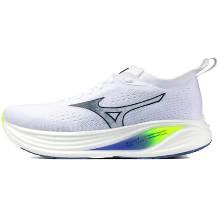 Mizuno Neo Zen 2 J1GC268601, Laufschuhe mit ENERZY NXT Dämpfung in White/Estate Blue/Lightning Yellow, Größe 42.5 – Bild 1