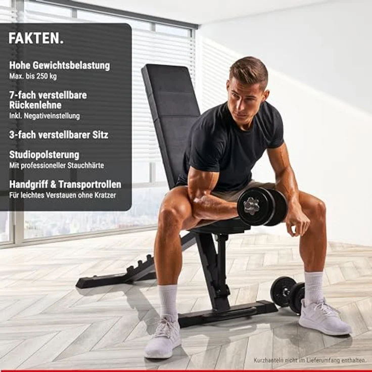 Hammer Trainingsbank Force 6.0, Schrägbank mit negativer Trainingsposition, Shadow-Black – Bild 3