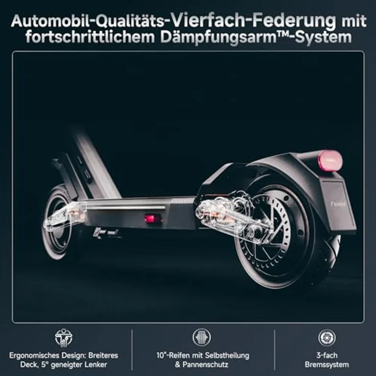 NAVEE ST3 PRO E-Scooter ABE Zertifiziert - 450W 75KM Vierfachaufh?ngung-Federungssystem – Bild 3