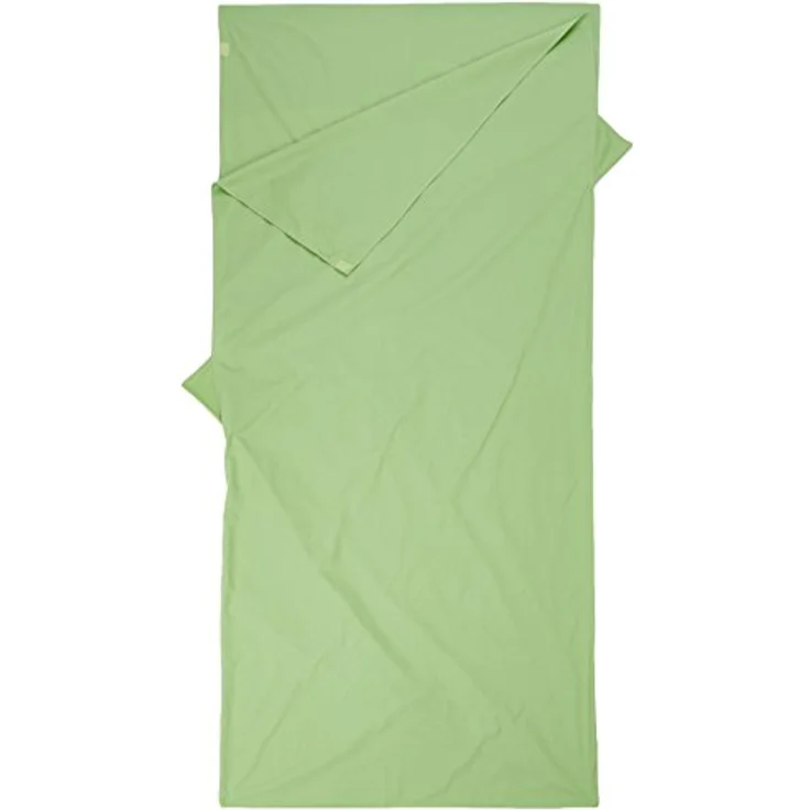 Cocoon Schlafsack, 220 cm, leichter Innenschlafsack aus biologischer Baumwolle mit Klettverschluss und Einschubfach für Kissen – Bild 1