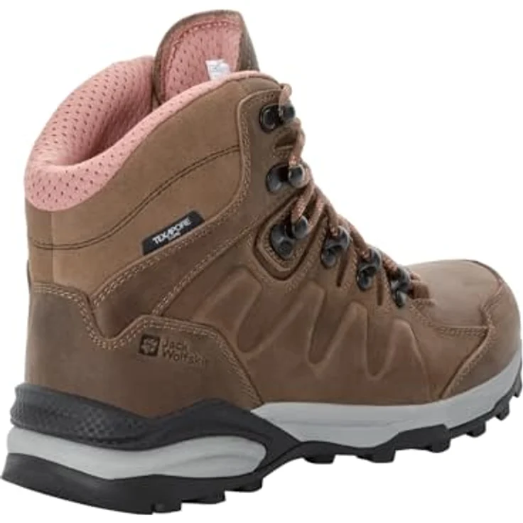 Jack Wolfskin REFUGIO PRIME TEXAPORE MID W, Damen Trekkingschuh aus geöltem Nubukleder, wasserdicht und atmungsaktiv – Bild 5