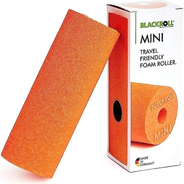 BLACKROLL® MINI Faszienrolle, 15 x 5 cm, handliche Fitness-Rolle für Selbstmassage, mittlere Härte, Made in Germany, Orange – Bild 1