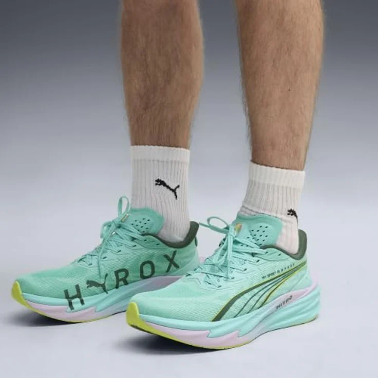 PUMA Deviate Nitro 4 X Hyrox Laufschuhe, grün, EU 44, mit NITROFOAM™ Dämpfung und PWRPLATE Karbonfaserplatte für maximale Energieübertragung – Bild 9