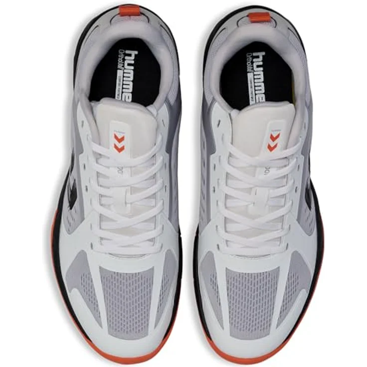 Hummel Speed Court, Hallenschuhe aus technischem Mesh mit REACH LX Technologie, weiß/grau/schwarz/rot, Schuhgröße 46.5 EU – Bild 4