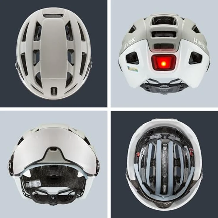 Uvex Sports Finale Visier, Velohelm mit integrierter Visierscheibe, Belüftungsöffnungen und reflektierenden Elementen, 56 - 61 cm – Bild 4