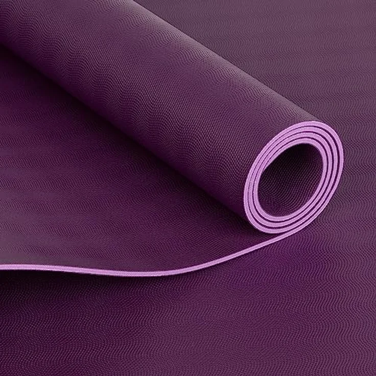 Bodhi Yogamatte ECO PRO XL | 100% Naturkautschuk | Extra Lang | Extrem Rutschfest | Ökologisch | Profi-Matte für Yoga & Pilates | Ideal für dynamisches Yoga | 200 x 60 x 0,4 cm | violett – Bild 2