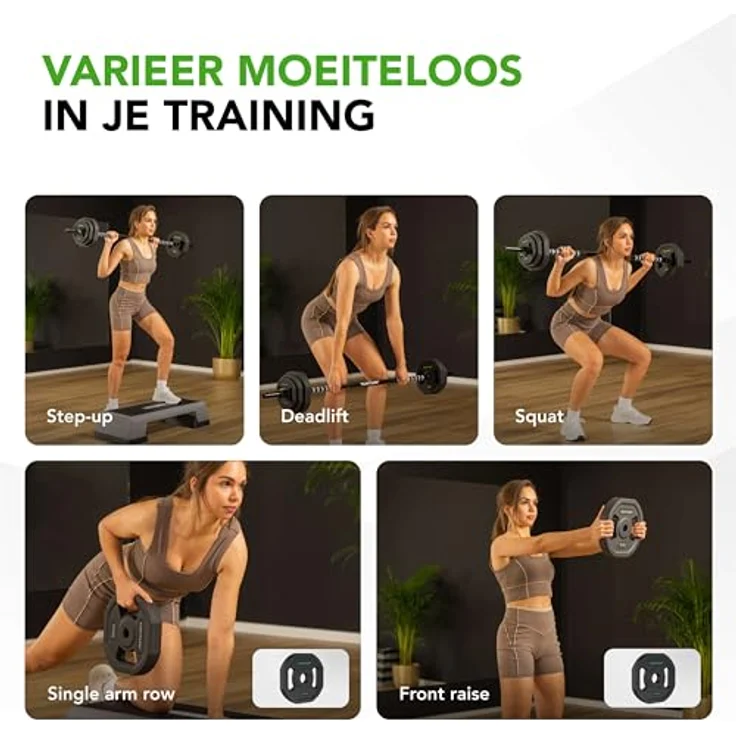 Tunturi Aerobic Pump Gewichtenset 20kg - Hantelset aus Gummi - Inkl. kostenloser Fitness-App – Bild 4