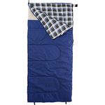 Ferrino Travel 200, Deckenschlafsack mit komplett öffnendem Design, Innenmaterial Baumwolle, blau, koppelbar, 1,88 kg