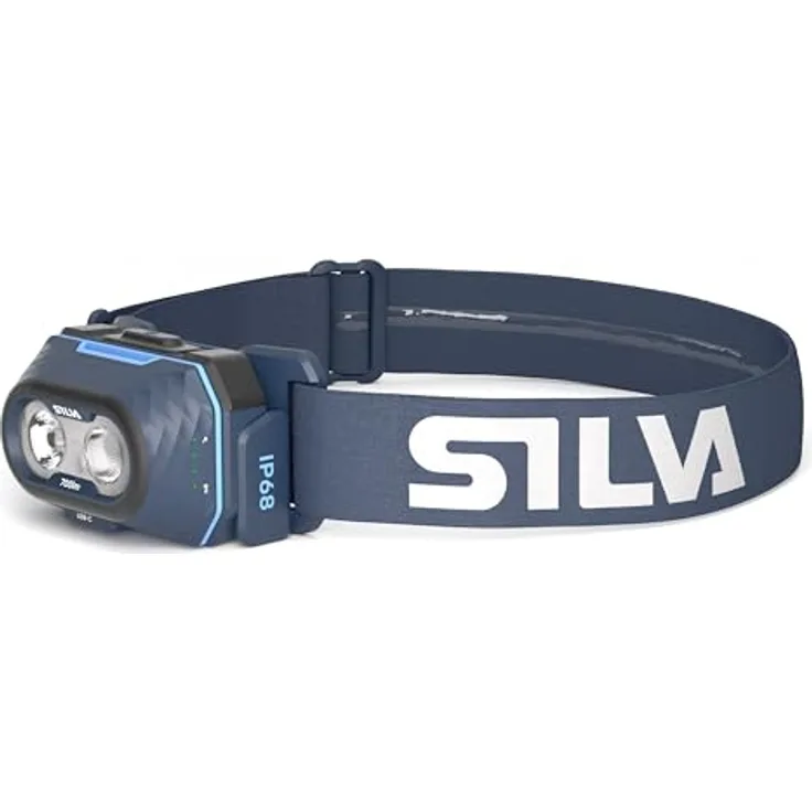 Silva Explore 5 Stirnlampe LED Wiederaufladbar USB C, 700 Lumen, 3 Farben (Weiß, Orange, Rot), IP68 wasserdicht, 4 Helligkeitsstufen, Batterieanzeige, stoßfest