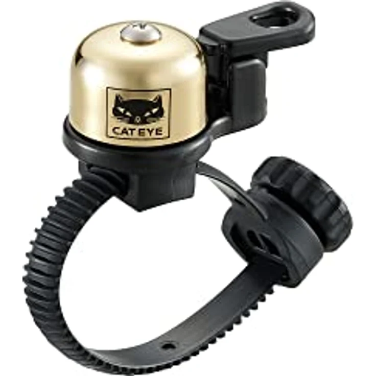 CATEYE Micro Brass Bell OH-2400, Kinderfahrradklingel mit raumfüllendem Klang, Gold – Bild 1