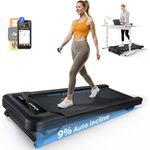 Merach Elektrisches Laufband, tragbar, 2,5 PS Motor, leise, mit Fernbedienung, LCD & Kinomap, für Zuhause & Büro, verstellbare Steigung bis 7%