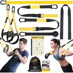 Schlingentrainer, Sling Trainer für EIN Ganzkörpertraining, Schlingentrainer für zuhause mit Großem Griff Türankerbefestigung Tragtasche, Übungsanleitung for Homegym