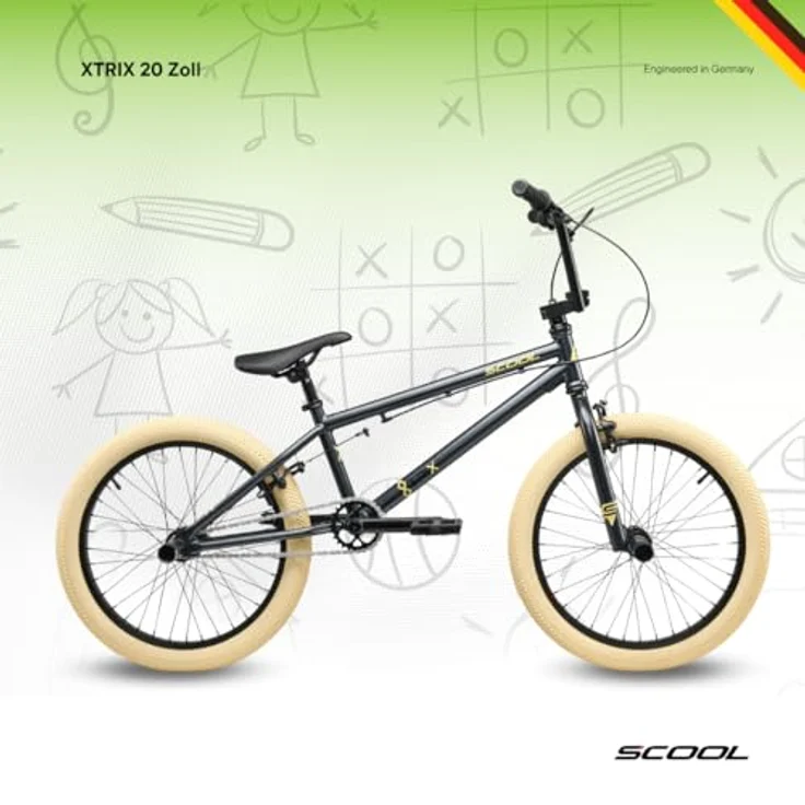 S'cool BMX-Rad XtriX 40, 20 Zoll, 1 Gang, robuster Rahmen, optimal für Tricks und Action – Bild 2