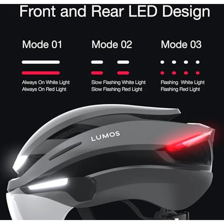 Lumos Ultra E-Bike Helm MIPS, sicherer Velohelm mit integrierten Blinklichtern, 54 - 61 cm, USB-C-Ladung, 10+ Stunden Akku – Bild 2