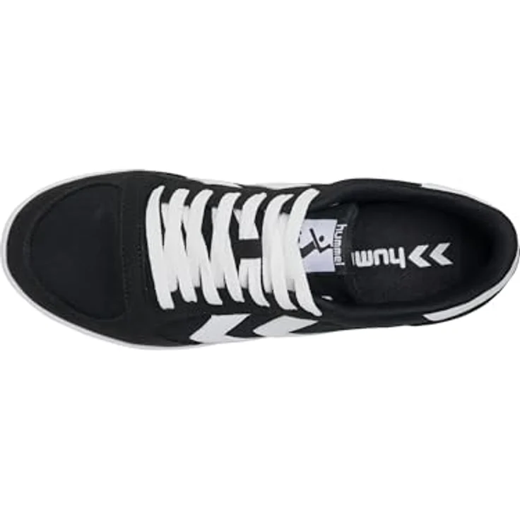 Hummel Stadil Light Canvas Sneaker, atmungsaktives Canvas-Obermaterial mit Glattlederimitat, schwarz, Größe 42 – Bild 7