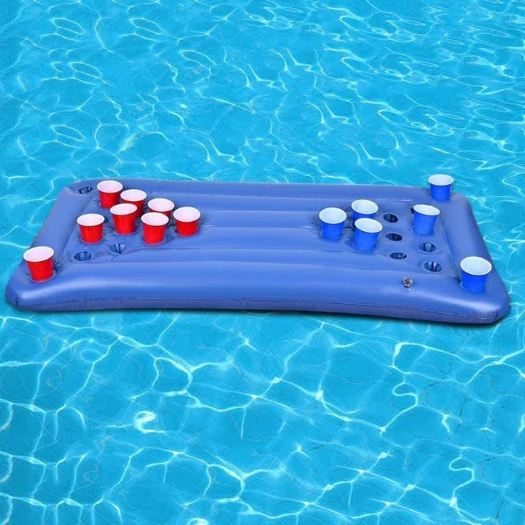 Faburo Luftmatratze Bierpong, PVC blau, 155x76cm – Bild 3