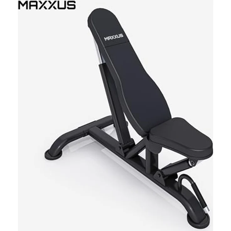 MAXXUS Universal Trainingsbank PRO - 8-fach verstellbare Rückenlehne, 3-fach verstellbarer Sitz, bis 300kg belastbar - Hantelbank, Schrägbank, Negativbank, Multifunktions Fitnessbank, Flachbank, Bankdrücken, Zuhause – Bild 2