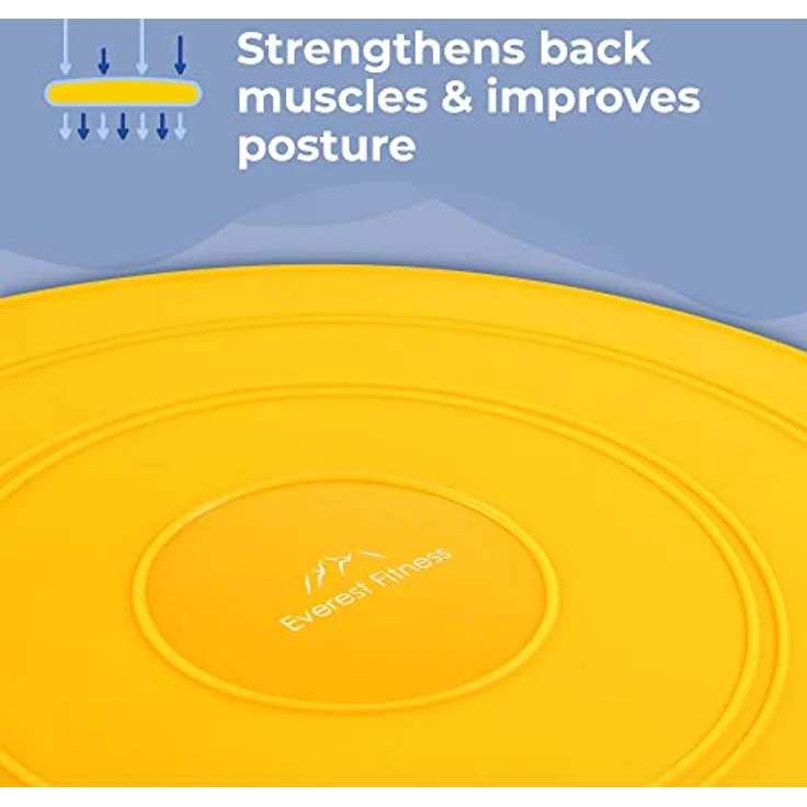 EVEREST FITNESS Balancekissen - Luftkissen mit 33 cm Durchmesser - Ballsitzkissen zur Stärkung der Balance - Orthopädisches Sitzkissen zur Linderung von Rückenschmerzen – Bild 4