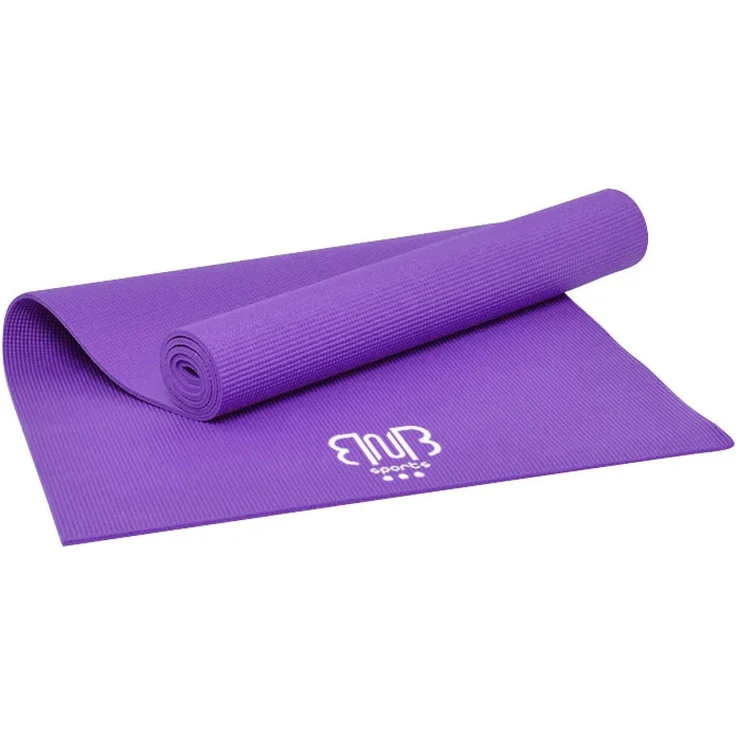 BNB SPORTS Yogamatte Sportmatte, Umweltfreundliche ungiftige dermophile PVC, Rutschfest, strapazierfähig, große Trainingsmatte, blau