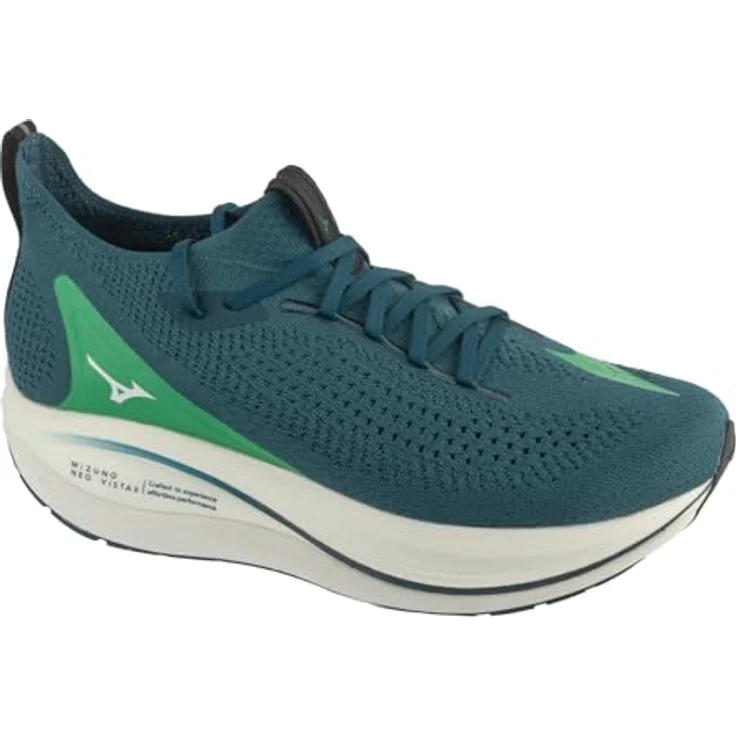 Mizuno Herren Laufschuhe NEO VISTA 2 - J1GC2534, Fortschrittliches Dämpfungssystem, hervorragende Haftung, atmungsaktive Materialien, dunkelgrün, Größe 43 – Bild 1