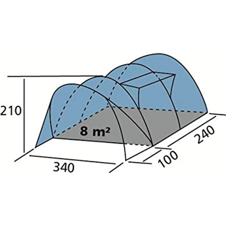 Brunner Vorzelt, moderne freistehende Busmarkise mit abnehmbarer Frontwand und seitlichem Eingang, 15.10 kg, Pigment-Polyester, 140 x 220 x 175 cm – Bild 3