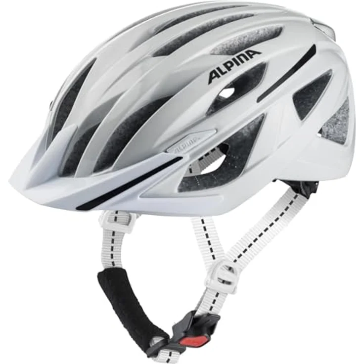 ALPINA HAGA Urban Fahrradhelm, white-pink mat mit integrierter Rückleuchte und optimaler Belüftung – Bild 2