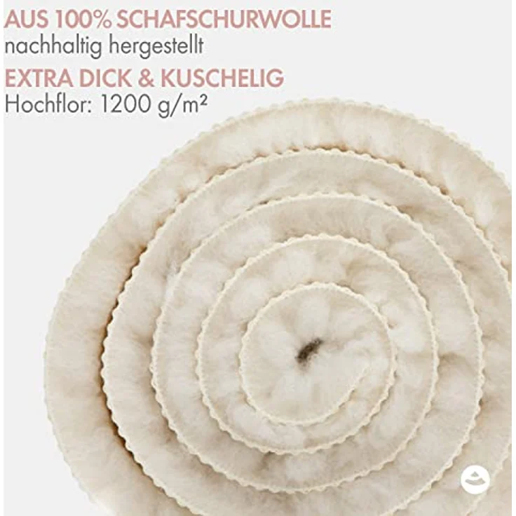 Bodhi VISHNU 60, Schurwoll-Yogamatte aus 100% Schafschurwolle, weich & isolierend, 200 x 60 cm, 1200 g/m² – Bild 4