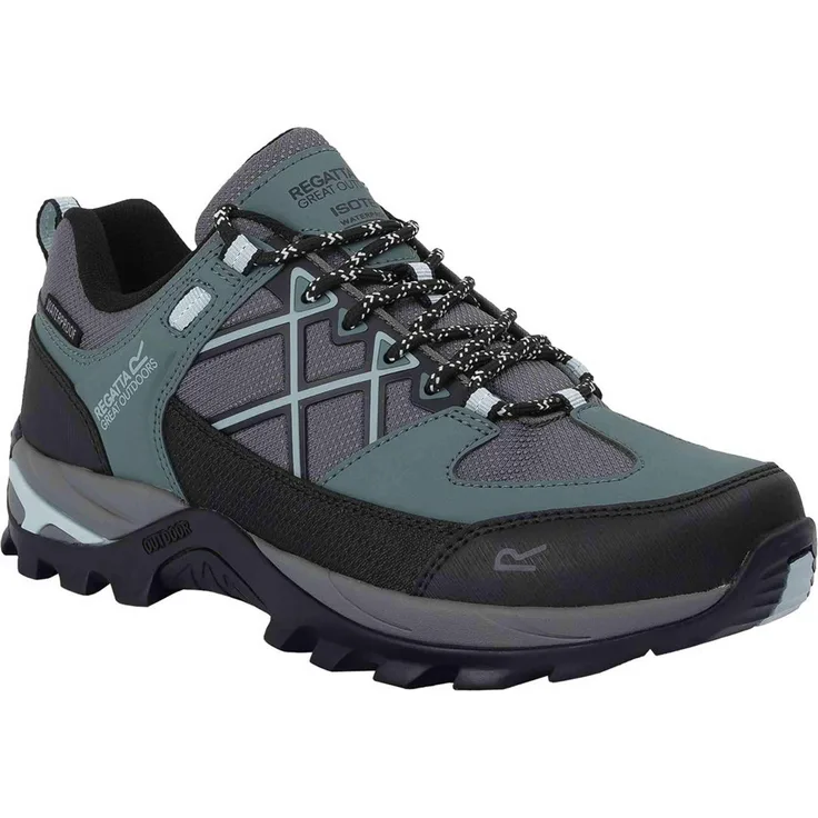 Regatta RWF835 Wanderschuhe, ISOTEX-Membran für Wetterschutz, SprcGrn/Grnt, Größe 41
