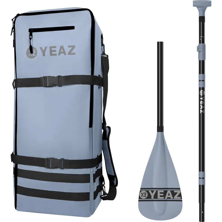 Yeaz MARINA KIT, Rucksack und Teleskop-Paddel für aufblasbare SUP-Boards, abwaschbar, strapazierfähig, mit gepolsterten Gurten und Belüftungstaschen