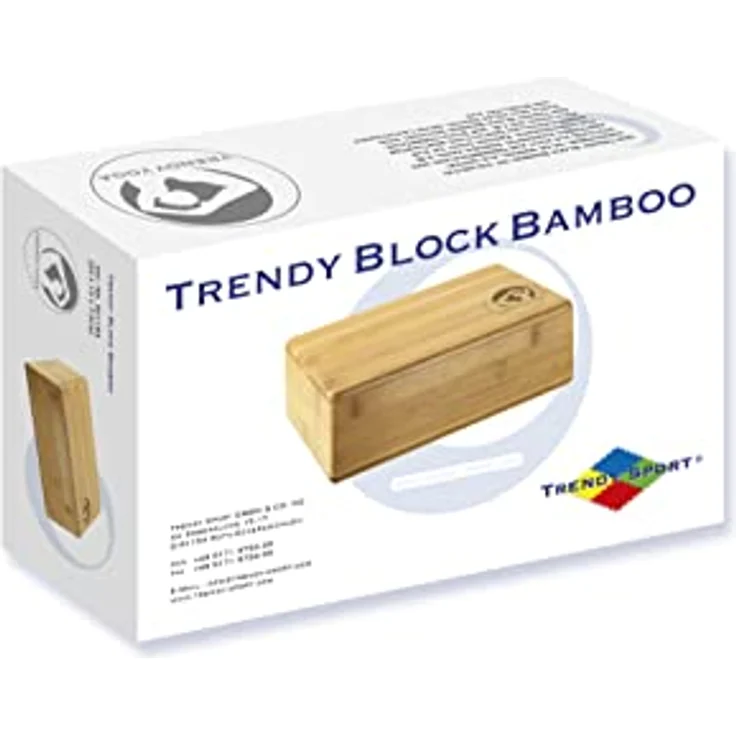 Trendy Sport Yoga Block Bamboo, leichter und stabiler Yogablöcke in 23x15x7,5 cm aus Naturmaterial – Bild 2