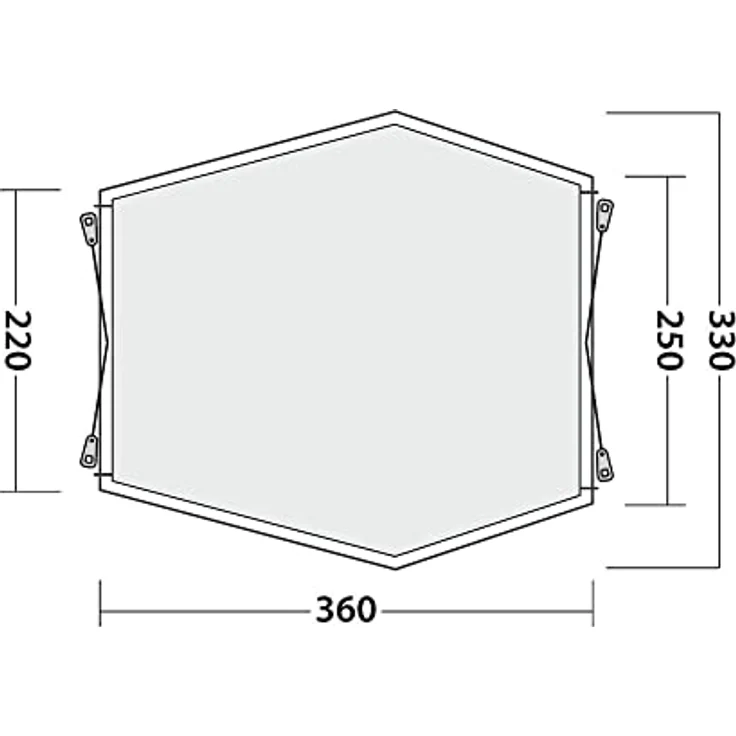 Outwell Woodcrest Vorzelt für Campingbusse, 11.60 kg, für 1 Person, freistehendes Aluflex-System, insektensichere Fenster – Bild 4