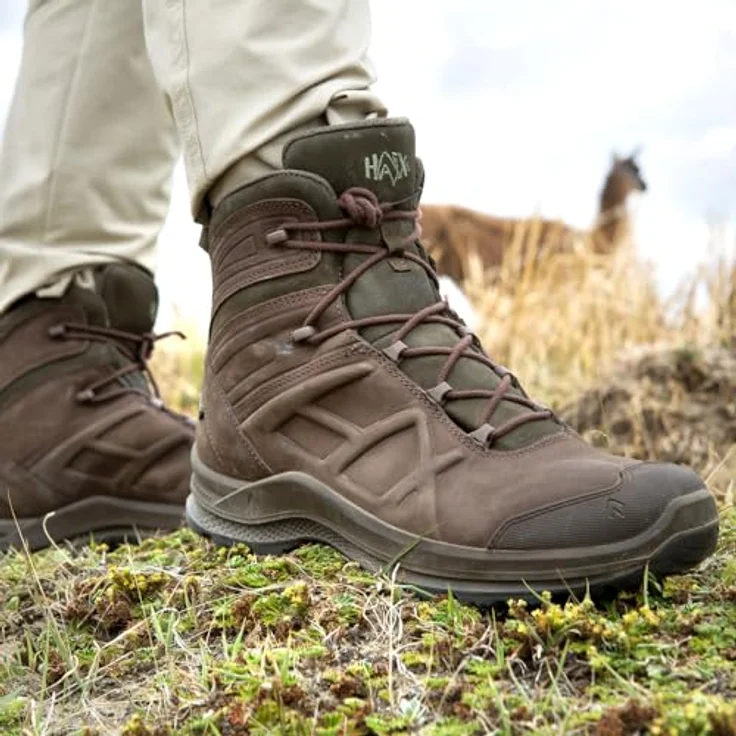 Haix Black Eagle Nature GTX Mid, Herren Wanderschuhe aus Nubukleder, wasserdicht, braun, Größe 45 – Bild 3