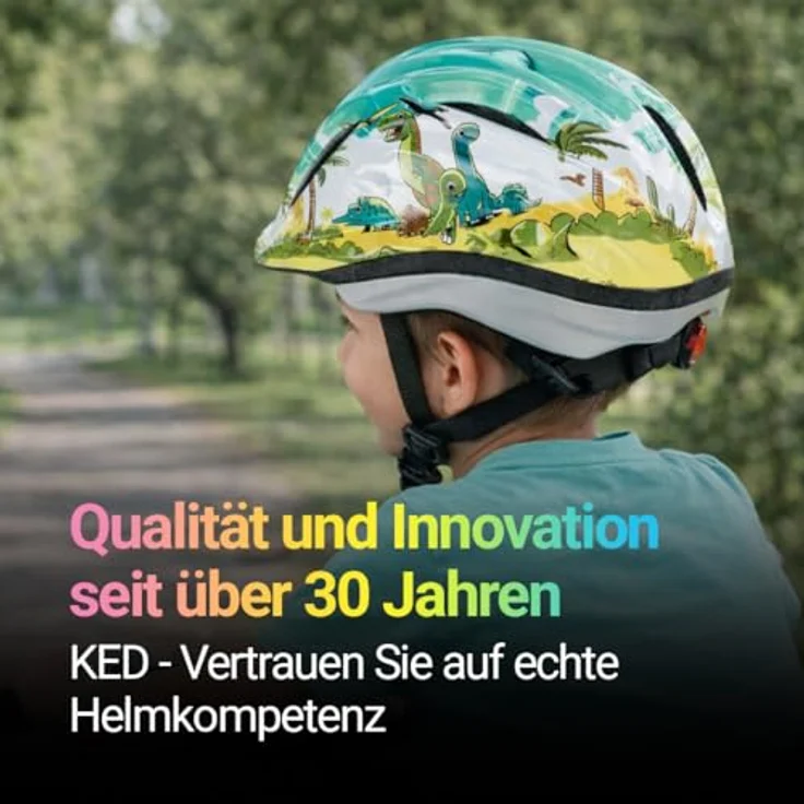 KED Helmsysteme Kinderhelm Meggy II Trend M Bright Aqua - QUICKSAFE Größenanpassung, LED-Rücklicht, Made in Germany – Bild 4