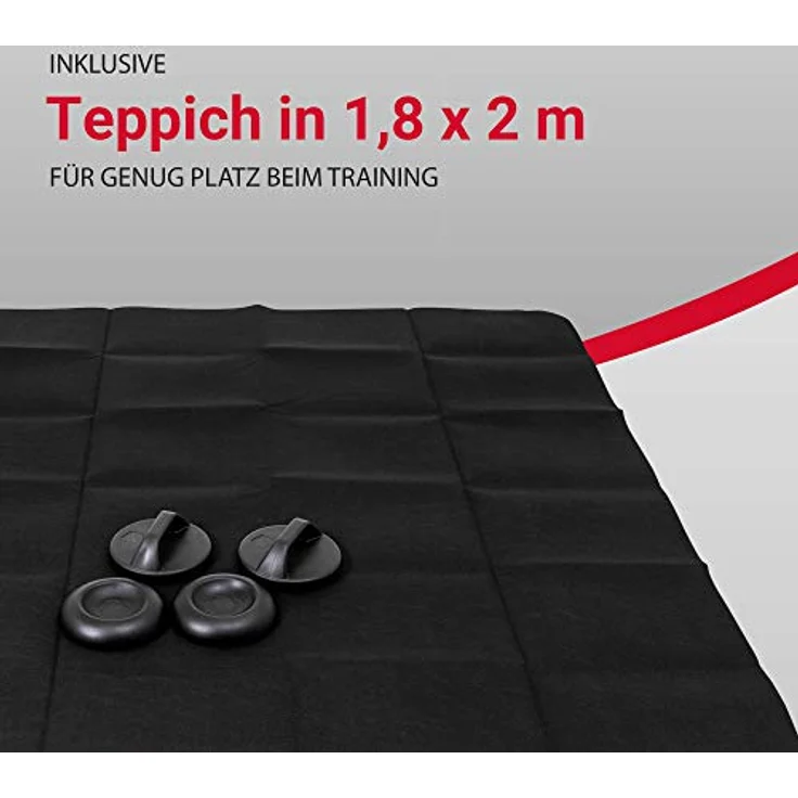 Casada PowerSlider Ganzkörpertrainings-Set - 6-teiliges Set aus Trainingsgeräten für Yoga- & Bodenübungen mit Gleitscheiben-Discs und Trainingsunterlage für Bauchmuskeltraining, Cross Fit, UVM. – Bild 5