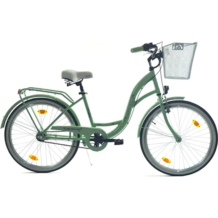 T&Y Trade 24 Zoll Kinder Mädchen City Fahrrad Mädchenfahrrad Bike Rad Nexus Nabenschaltung STVO Beleuchtung Reflex Mint 3 Gang